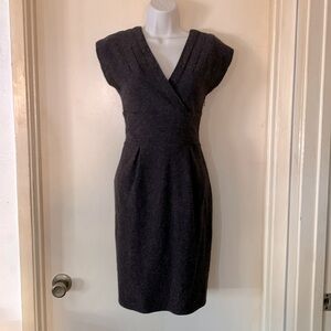Banana Republic wool/silk blend brown tweed knit dress size 2